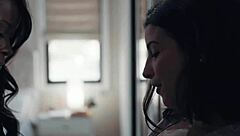 Busty ebony les sixtynines and fingers in erotic couple