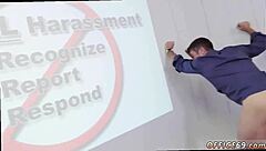 Straight Guys Get Gay Blowjob in Class