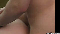 Two lesbian beauties engage in anal play and fist fucking
