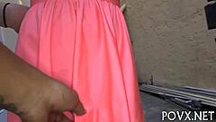 Stacie Andrews sucks cock in POV rough blowjob.