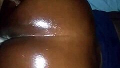 big wet oiled ass getting creamy backshots in the shower