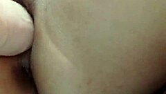 Playing with dildo for anal fun