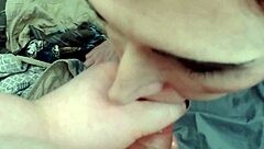 A transgender person orally extracts semen from a penis