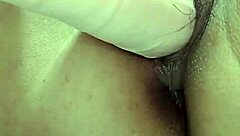 Playing with dildo for anal fun