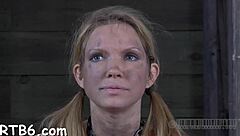 Fastened Gal Receives Toy Pleasuring for Her Twat