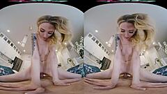 Ailee Anne, a sultry blonde from Vrhush, craves intense kitchen sex