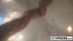 i watch leya falcon nude in the shower with her camera