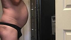 Mature Woman Almost Caught Masturbating Shaved Pussy Close Up.