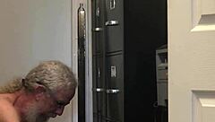 Mature Woman Almost Caught Masturbating Shaved Pussy Close Up.