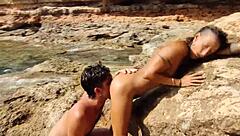 Divers Watch Amateurs Fucking on the Beach