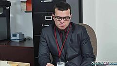 Bold gay anal cream porn with boy blowjob and daddy going bare