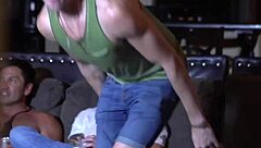 beefy muscle guy deepthroats before anal with partner