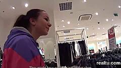 Feeling seduced, this czech teen gets her clothes ripped and pounded in pov at the supermarket