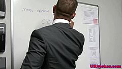 The british muscular bodybuilder feels confident at his office job