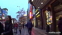 Young Czech girl is lured and vigorously penetrated in POV at the grocery store
