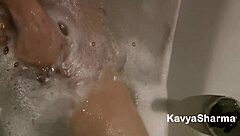 Indian Pornstar Kavya Fingers Shaved Pussy In Shower