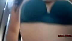 Fair-skinned female enjoying a satisfying encounter on her partner's substantial manhood