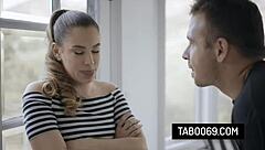 Police officer doggystyle fucks bratty teen stepsister bobbi dylan at work