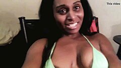 Exclusive video of a sexy black woman dancing in g-string and panties