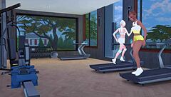 Lustful lesbian sluts in gym sex preview?