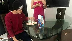 Whipped cream fetish porn with skinny amateur performers