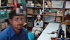 Security Guard Catches Tiny Teen Stealing from the Store