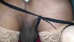 Transsexual Shemale Masturbates Pussy