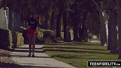 Hell Yeah! Cute Cheerleader Liza Rowe Shakes Pom Poms and Takes a Creampie!