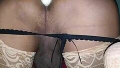 Transsexual Shemale Masturbates Pussy