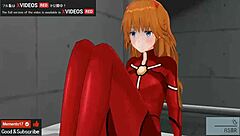 Uncensored hentai Asuka gives footjob and jerk off instructions 😍