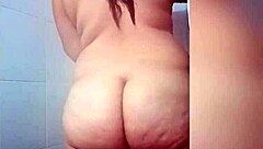 enjoying a delicious shower with beautiful latina milf