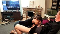 teaching my step-role play teaser with teasing doggystyle?