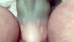 chubby fox tries new toy and medium flint bad dragon