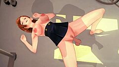 kugisaki nobara indulges in hentai masturbation and intense sex