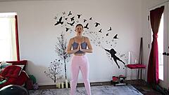 European Mature Brunette's Cute Yoga Lesson 371