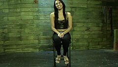 Dominatrix in high-definition video fetishizes small-breasted submissive