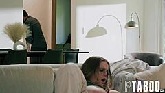 Busty amateur Codi Vore shows off her big ass in lingerie