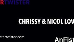 Spicy lesbo peaches fist fuck spread vaginas and butt holes