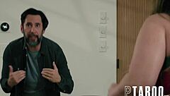 Petite teen gives blowjob to tommy!