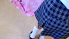 Young student agrees to follow my every instruction in this real homemade video