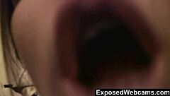 Teen in bedroom blowing kisses to amateurs