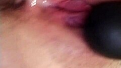 Sexy white girl squirts all over herself during masturbation!