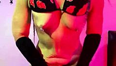 Sofie Lollipop the nerdy otaku makes a Naruto-themed call while assfucking and cumming