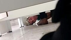 Gay amateurs fuck hard in mall bathroom!