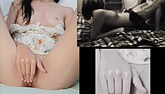 petite teen masturbates while watching sexy lesbian amateurs have sex