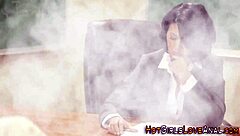 blonde teen 18+ gets ass toyed by lesbian first time