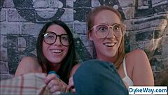 I watch two nerds lick my milf pussy.