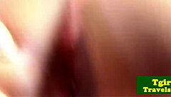 i’m so hooked watching this amateur asian tranny stroke solo