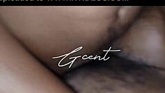 Close-up of passionate hairy pussy dripping with black cock