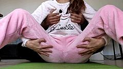 Horny Asian Stepsister Teases Wet Pussy In Pajama